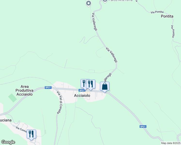 map of restaurants, bars, coffee shops, grocery stores, and more near 2 Via Scacciapolli in Provincia di Pisa