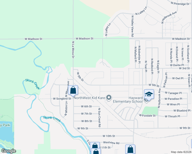 map of restaurants, bars, coffee shops, grocery stores, and more near 6800 West 5th Place in Sioux Falls