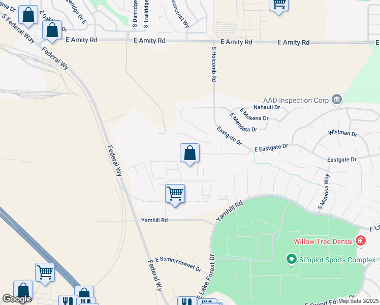 map of restaurants, bars, coffee shops, grocery stores, and more near in 