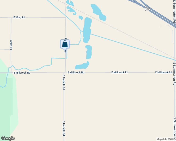 map of restaurants, bars, coffee shops, grocery stores, and more near 5200 East Millbrook Road in Shepherd