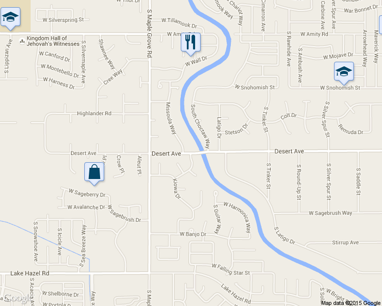 map of restaurants, bars, coffee shops, grocery stores, and more near 9412 West Desert Avenue in Boise