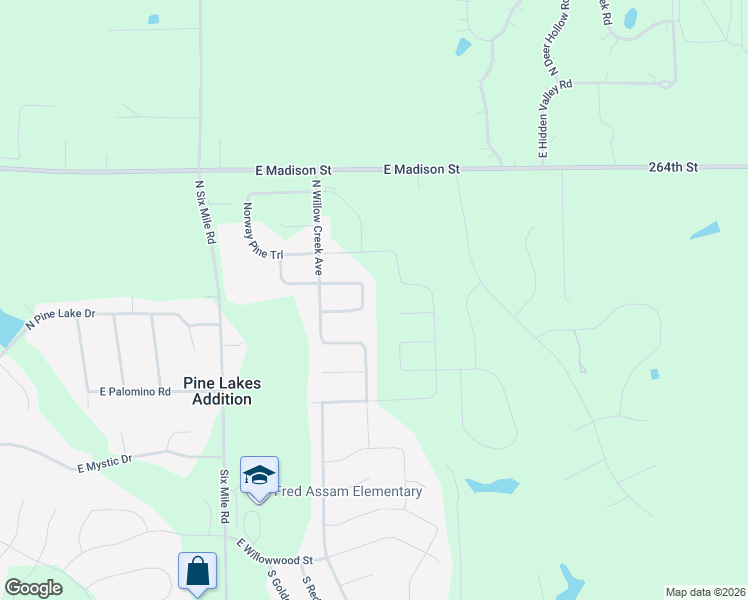 map of restaurants, bars, coffee shops, grocery stores, and more near 8212 East Mystic Drive in Sioux Falls
