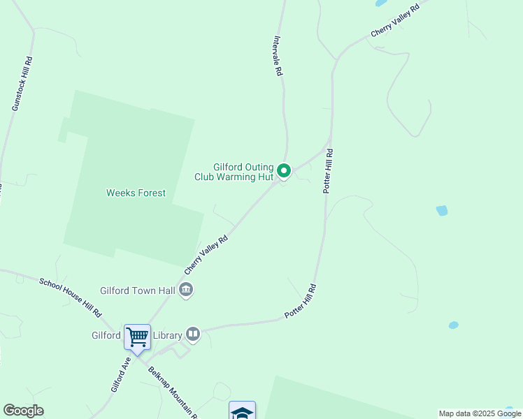 map of restaurants, bars, coffee shops, grocery stores, and more near 109 Cherry Valley Road in Gilford