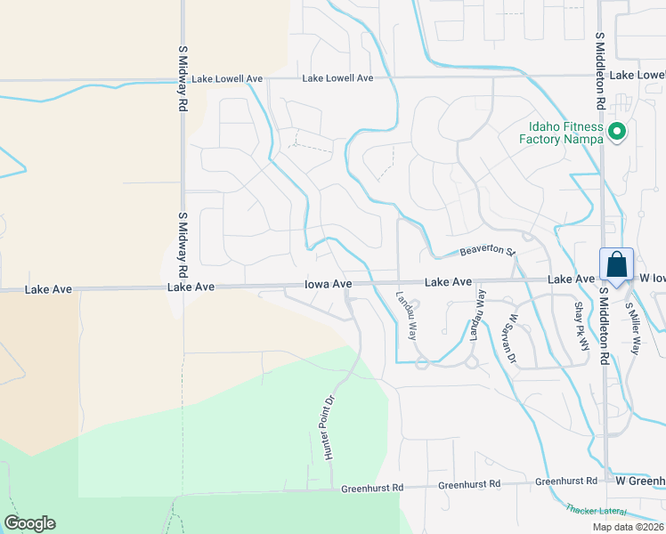map of restaurants, bars, coffee shops, grocery stores, and more near 11700 West Cross Slope Way in Nampa