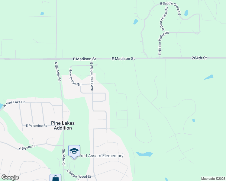 map of restaurants, bars, coffee shops, grocery stores, and more near 8301 East Madison Street in Sioux Falls