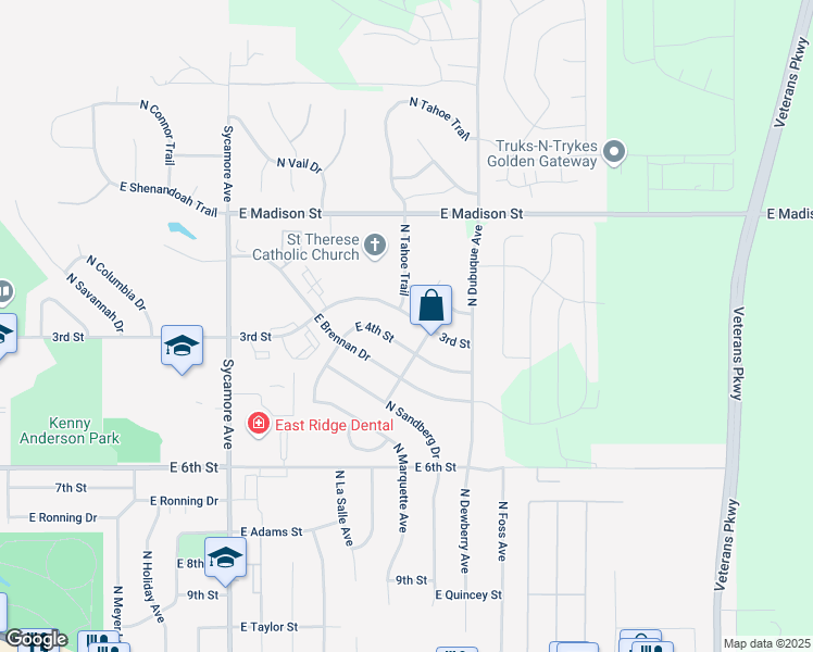 map of restaurants, bars, coffee shops, grocery stores, and more near 4901-4999 E 3rd St in Sioux Falls
