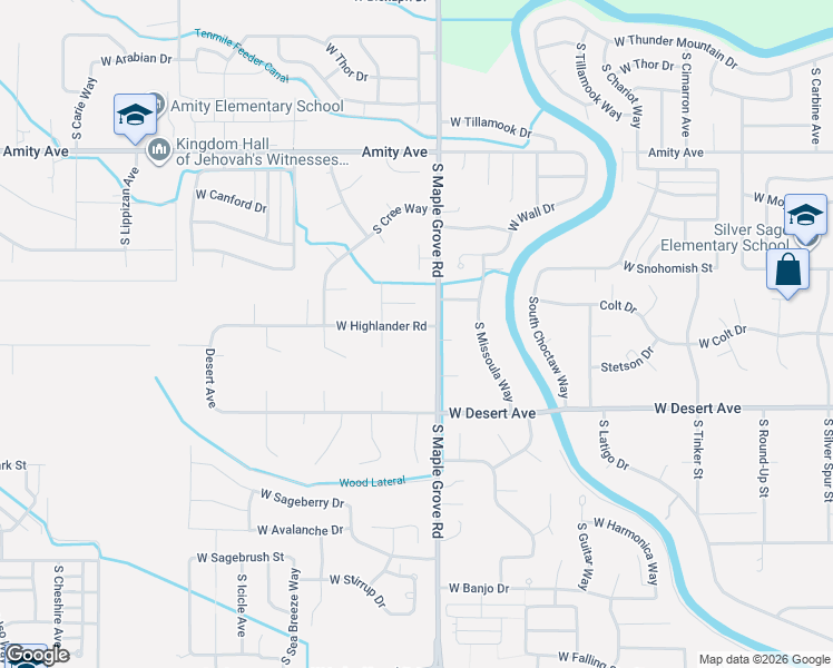 map of restaurants, bars, coffee shops, grocery stores, and more near 9055 West Highlander Road in Boise