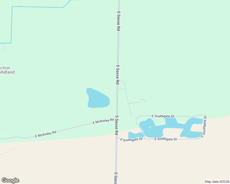 map of restaurants, bars, coffee shops, grocery stores, and more near 1900 South Sasse Road in Midland