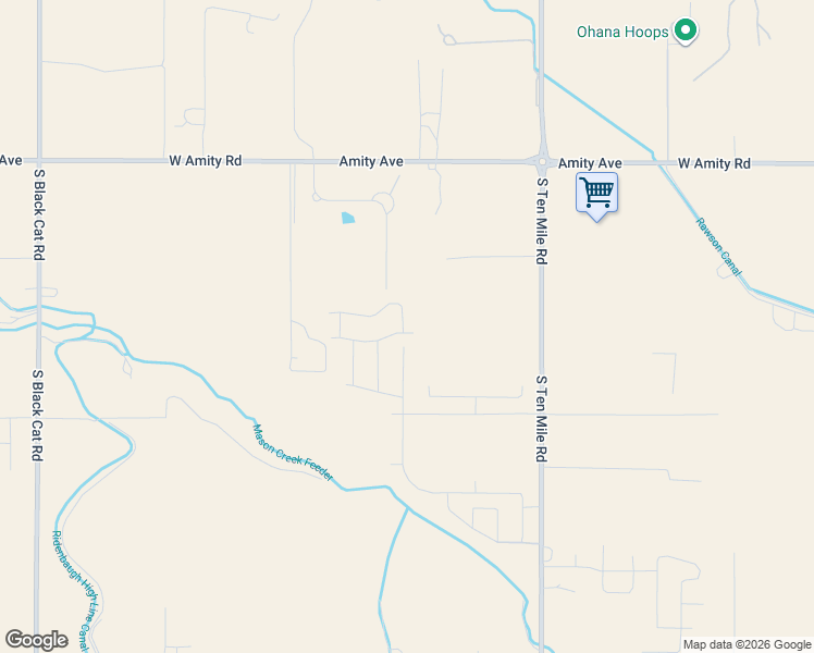 map of restaurants, bars, coffee shops, grocery stores, and more near 5190 South Bittercreek Avenue in Meridian