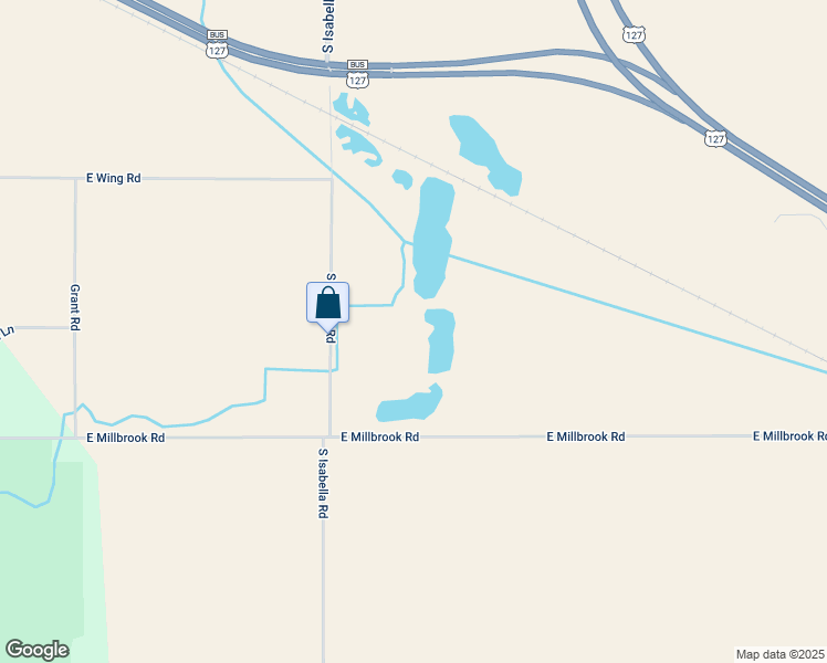 map of restaurants, bars, coffee shops, grocery stores, and more near 5200 East Millbrook Road in Shepherd