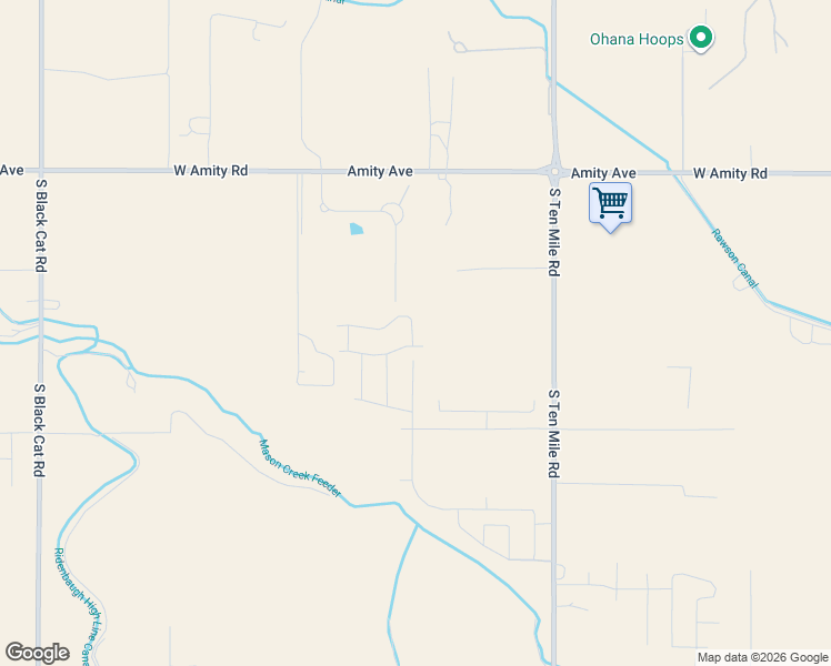 map of restaurants, bars, coffee shops, grocery stores, and more near 5190 South Bittercreek Avenue in Meridian