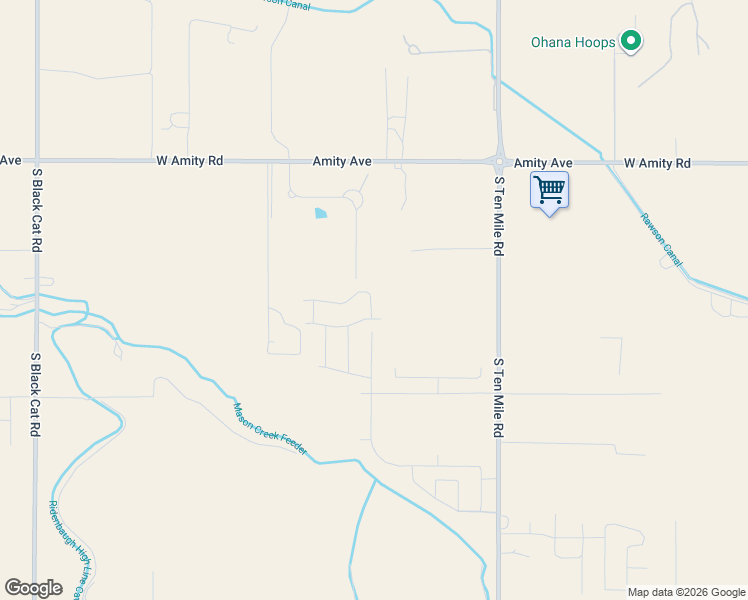 map of restaurants, bars, coffee shops, grocery stores, and more near 5190 South Bittercreek Avenue in Meridian