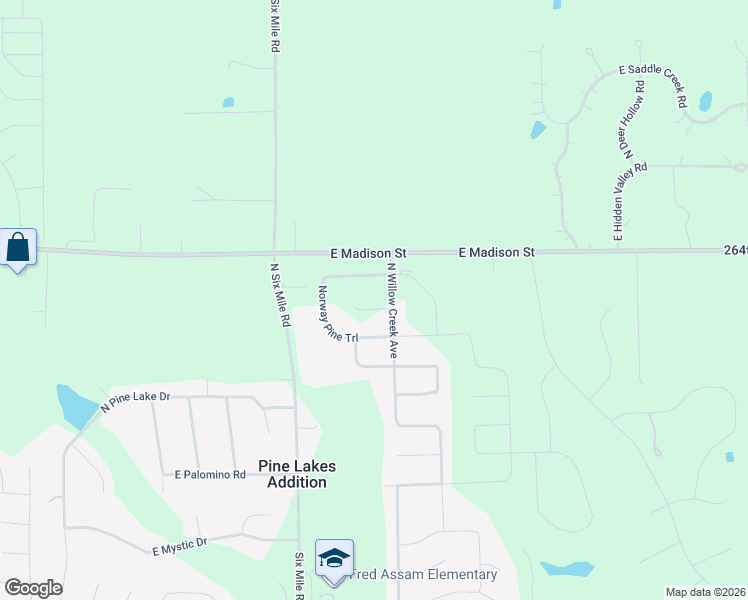 map of restaurants, bars, coffee shops, grocery stores, and more near 8019 East Madison Street in Sioux Falls