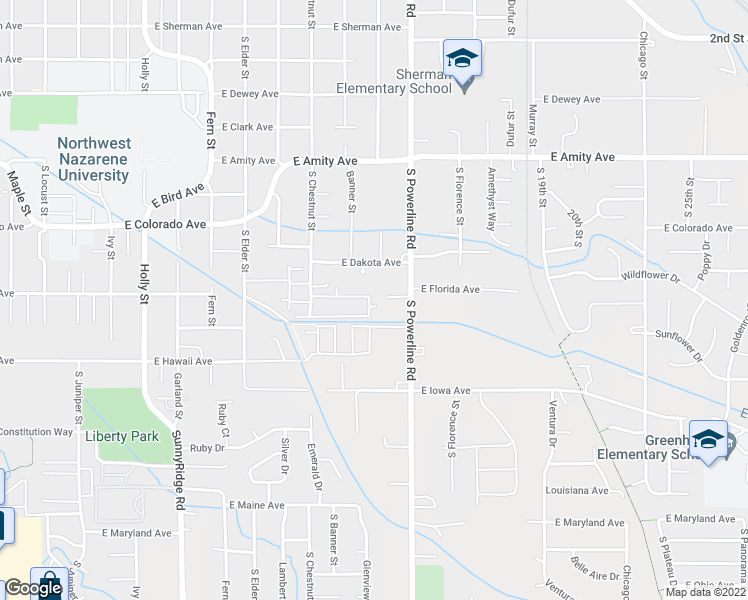 map of restaurants, bars, coffee shops, grocery stores, and more near 1388 East Sharons Loop in Nampa
