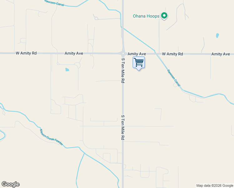 map of restaurants, bars, coffee shops, grocery stores, and more near 5235 South Ten Mile Road in Meridian
