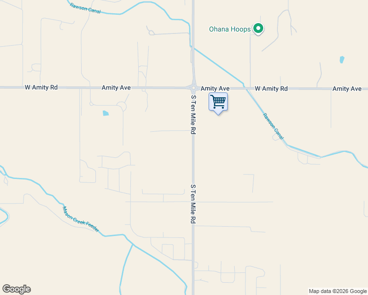 map of restaurants, bars, coffee shops, grocery stores, and more near 5235 South Ten Mile Road in Meridian