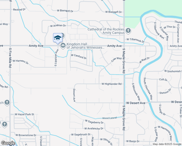 map of restaurants, bars, coffee shops, grocery stores, and more near 9466 West Highlander Road in Boise