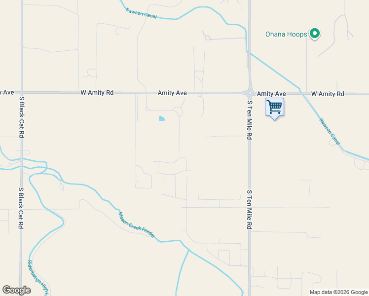 map of restaurants, bars, coffee shops, grocery stores, and more near 5190 South Bittercreek Avenue in Meridian