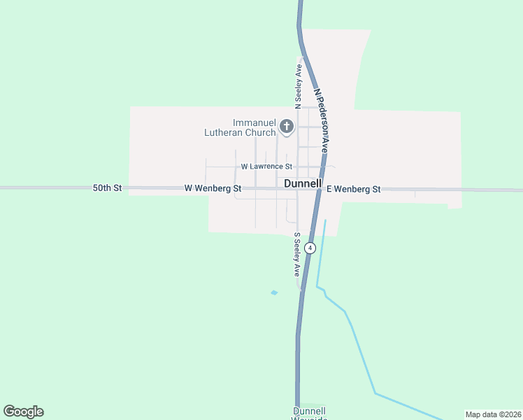 map of restaurants, bars, coffee shops, grocery stores, and more near 125 South Lindberg Avenue in Dunnell