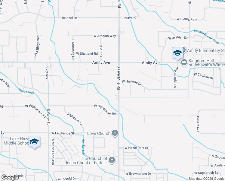 map of restaurants, bars, coffee shops, grocery stores, and more near 4919 South Five Mile Road in Boise