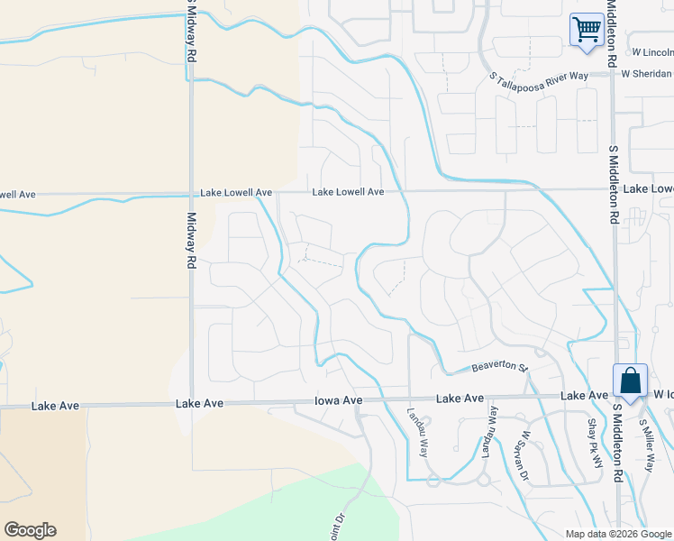 map of restaurants, bars, coffee shops, grocery stores, and more near 12777 S Alzano Way in Nampa