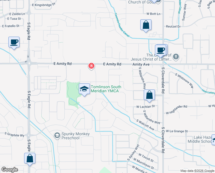 map of restaurants, bars, coffee shops, grocery stores, and more near 5155 Howry Lane in Boise