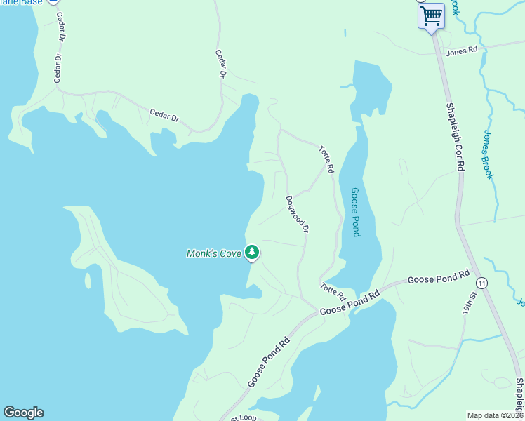 map of restaurants, bars, coffee shops, grocery stores, and more near 26 Elm Street in Shapleigh