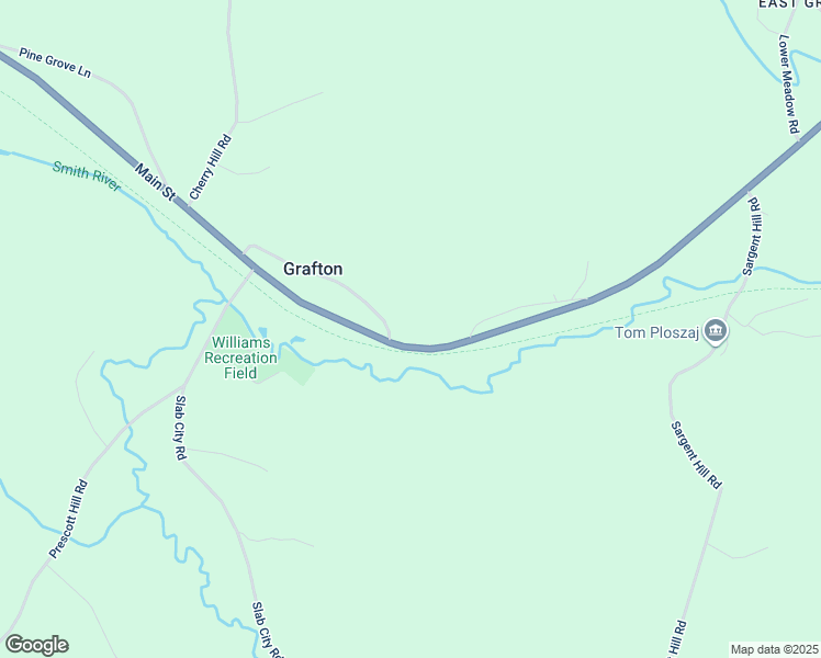map of restaurants, bars, coffee shops, grocery stores, and more near 71 Library Road in Grafton