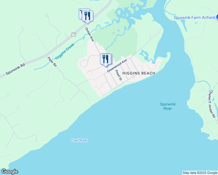 map of restaurants, bars, coffee shops, grocery stores, and more near 6 Houghton Street in Scarborough