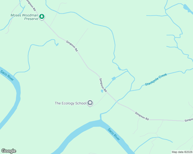 map of restaurants, bars, coffee shops, grocery stores, and more near 274 Simpson Road in Saco