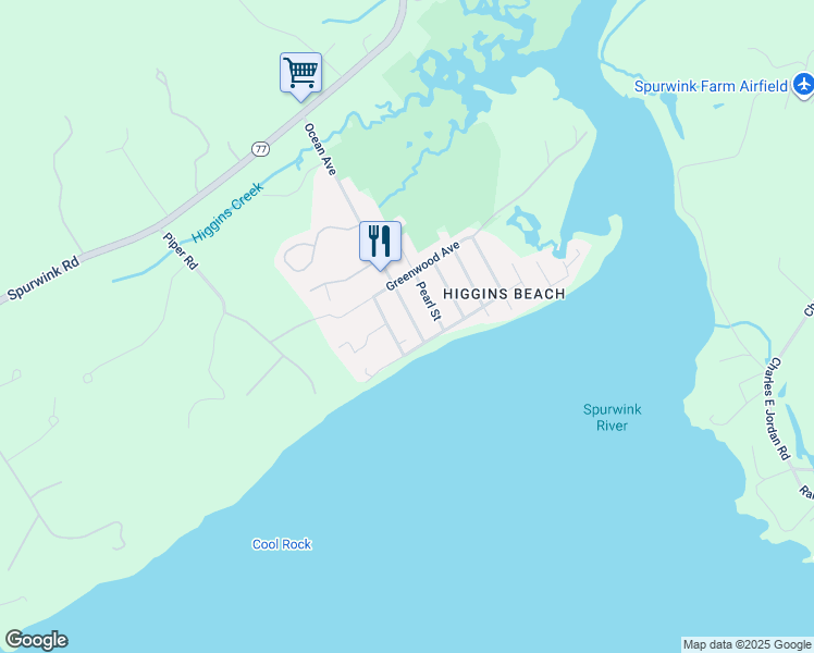 map of restaurants, bars, coffee shops, grocery stores, and more near 6 Houghton Street in Scarborough