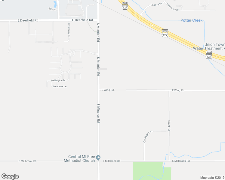 map of restaurants, bars, coffee shops, grocery stores, and more near 4200 East Wing Road in Mount Pleasant