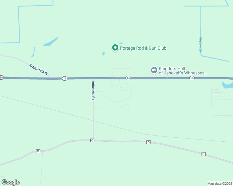 map of restaurants, bars, coffee shops, grocery stores, and more near W10445 Wisconsin 16 in Portage