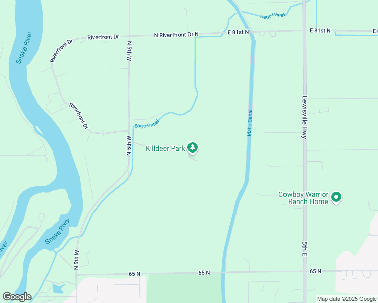 map of restaurants, bars, coffee shops, grocery stores, and more near 343 West Commons Road South in Idaho Falls