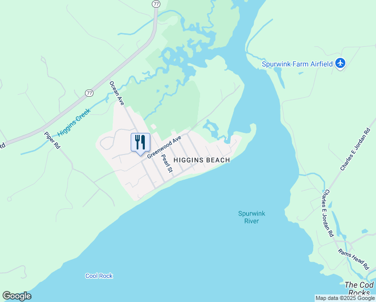 map of restaurants, bars, coffee shops, grocery stores, and more near 13 Morning Street in Scarborough