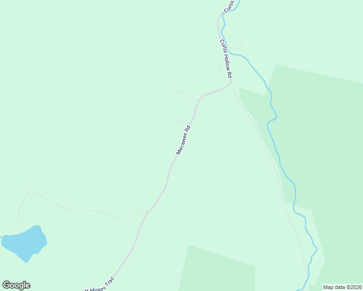 map of restaurants, bars, coffee shops, grocery stores, and more near Mecawee Road in Woodstock