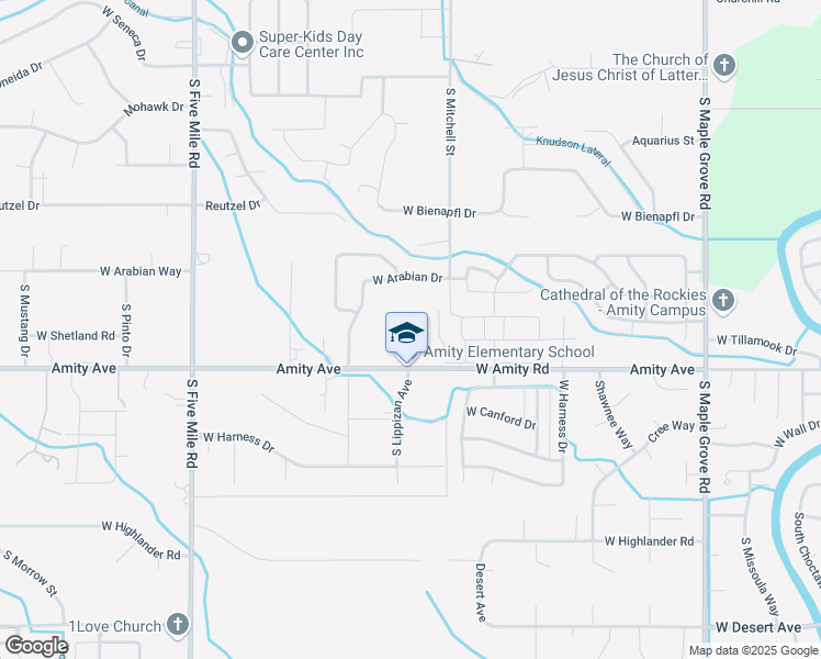 map of restaurants, bars, coffee shops, grocery stores, and more near 10000 West Amity Road in Boise