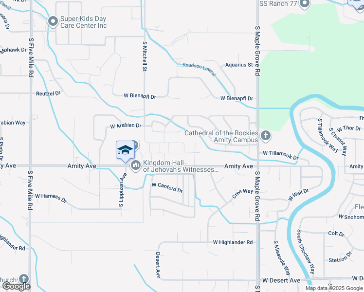 map of restaurants, bars, coffee shops, grocery stores, and more near 9543 West Goldenpond Court in Boise
