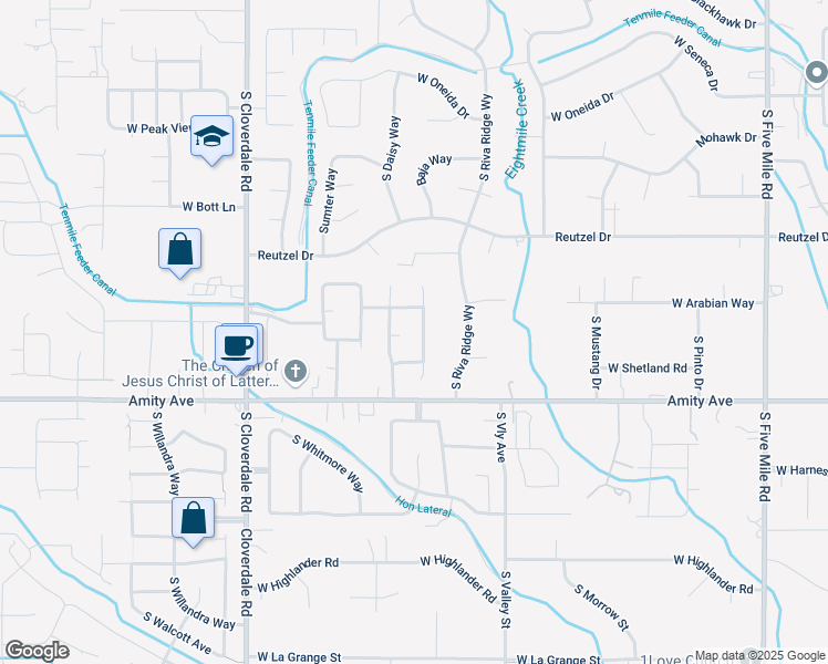 map of restaurants, bars, coffee shops, grocery stores, and more near 4411 South Corbari Avenue in Boise