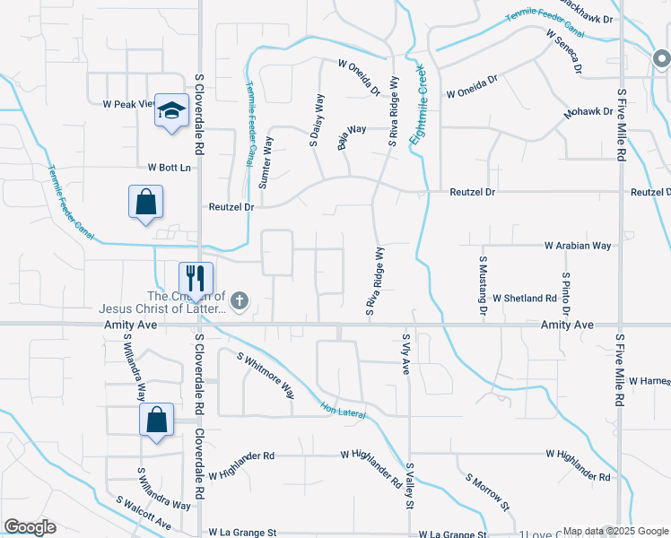 map of restaurants, bars, coffee shops, grocery stores, and more near 4411 South Corbari Avenue in Boise