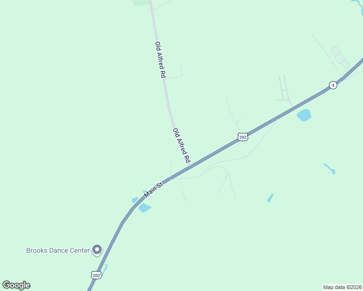 map of restaurants, bars, coffee shops, grocery stores, and more near Old Alfred Road in Waterboro