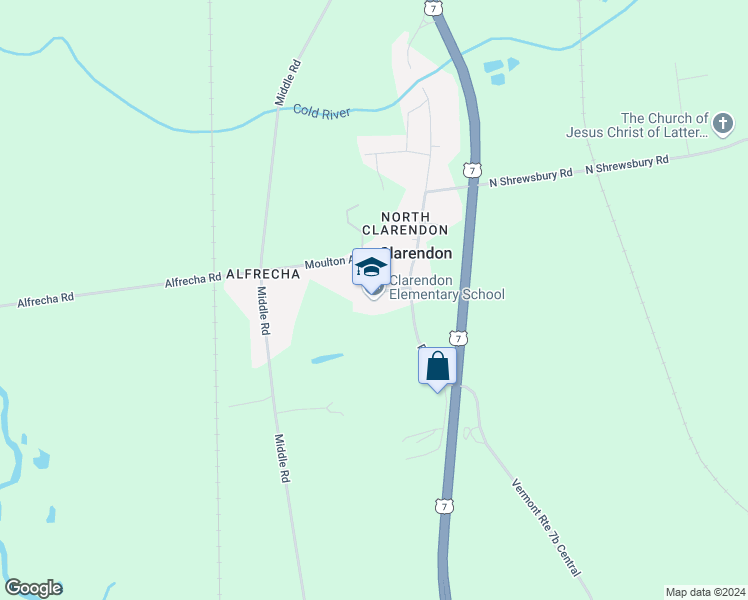 map of restaurants, bars, coffee shops, grocery stores, and more near 84 Grange Hall Road in Clarendon