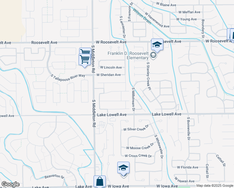 map of restaurants, bars, coffee shops, grocery stores, and more near 633 South Lancaster Drive in Nampa