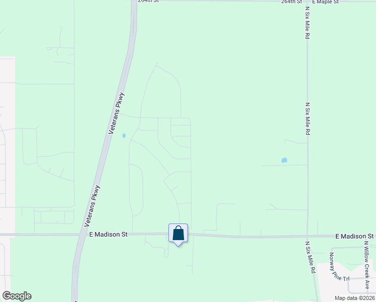 map of restaurants, bars, coffee shops, grocery stores, and more near 6668 East Madison Street in Sioux Falls