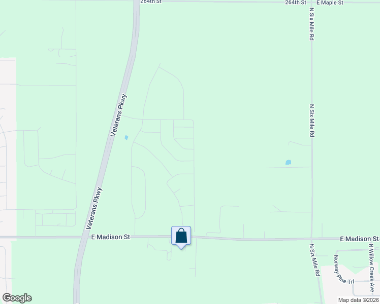 map of restaurants, bars, coffee shops, grocery stores, and more near 6668 East Madison Street in Sioux Falls