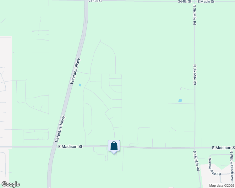 map of restaurants, bars, coffee shops, grocery stores, and more near 6668 East Madison Street in Sioux Falls
