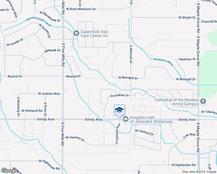 map of restaurants, bars, coffee shops, grocery stores, and more near 10024 West Sandy River Drive in Boise