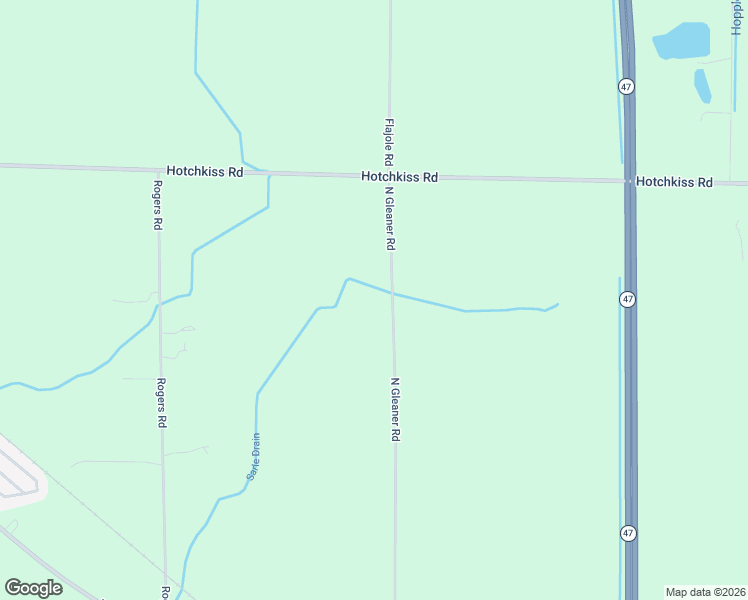 map of restaurants, bars, coffee shops, grocery stores, and more near 10645 North Gleaner Road in Freeland