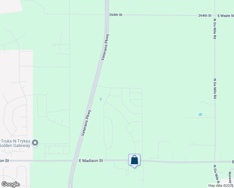 map of restaurants, bars, coffee shops, grocery stores, and more near Powder House Road in Sioux Falls