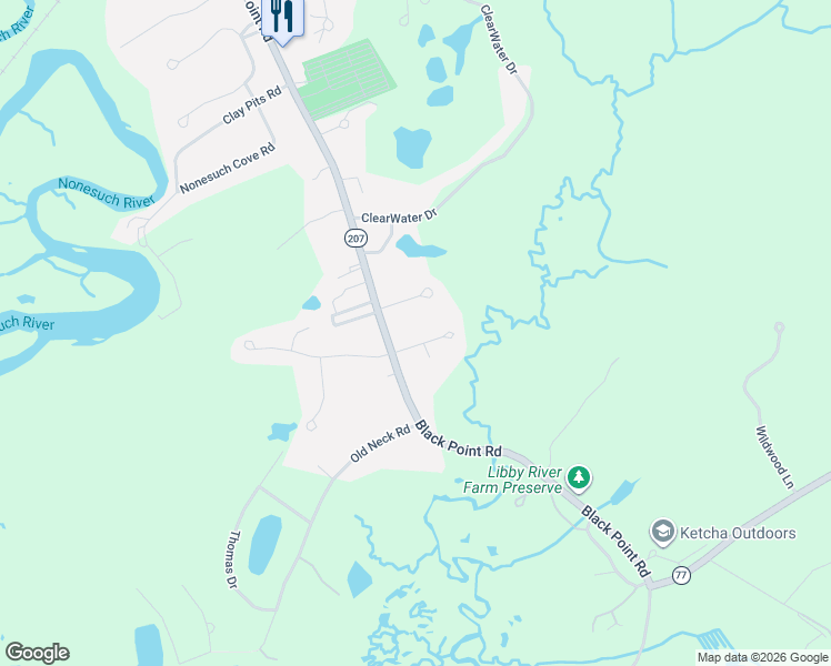 map of restaurants, bars, coffee shops, grocery stores, and more near 5 Woodrock Drive in Scarborough